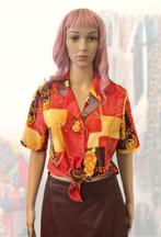Vintage blouse with beautiful print (size S/M), Maat 38/40 (M), Ophalen of Verzenden, Vintage, Gedragen