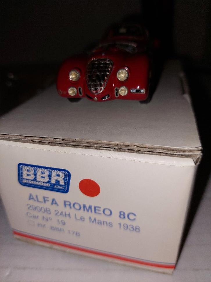 BBR Alpha Romeo 8C Le Mans 1938, Hobby en Vrije tijd, Modelauto's | 1:43, Zo goed als nieuw, Auto, Overige merken, Ophalen of Verzenden