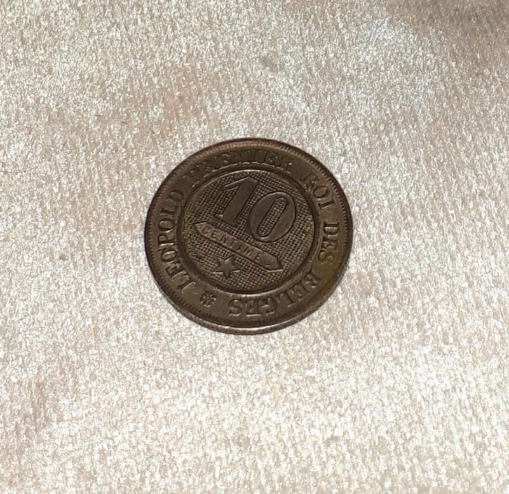 munt 10 centimes 1862, Postzegels en Munten, Munten | België, Losse munt, Overig, Verzenden