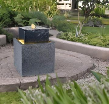 Tuinfontein met licht, Tuin en Terras, Ophalen of Verzenden, Zo goed als nieuw, Hardsteen, Fontein