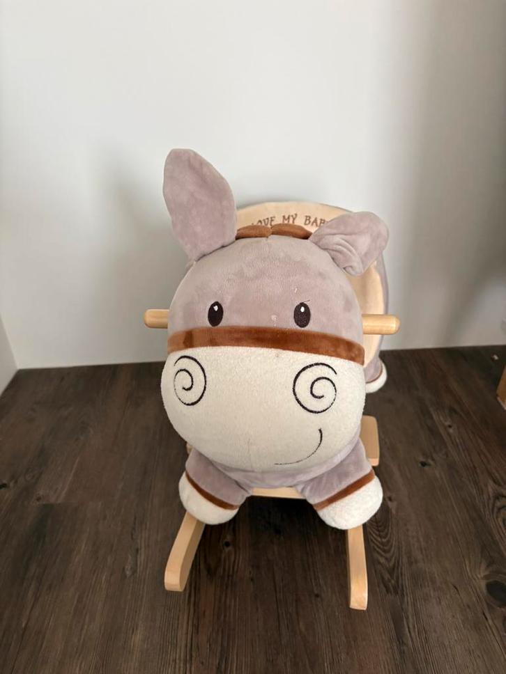 Hobbeldier Ezel met geluid, Enfants & Bébés, Jouets | Jouets a bascule, Comme neuf, Enlèvement