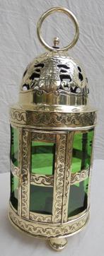 mooie antieke lantaarn kaarsenlantaarn lamp kandelaar, Antiek en Kunst, Ophalen of Verzenden, Koper of Brons