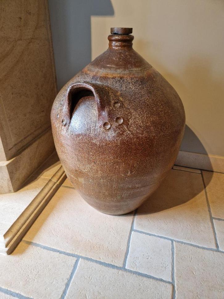 Oude geglazuurde Franse kruik, Antiek en Kunst, Antiek | Keramiek en Aardewerk, Verzenden