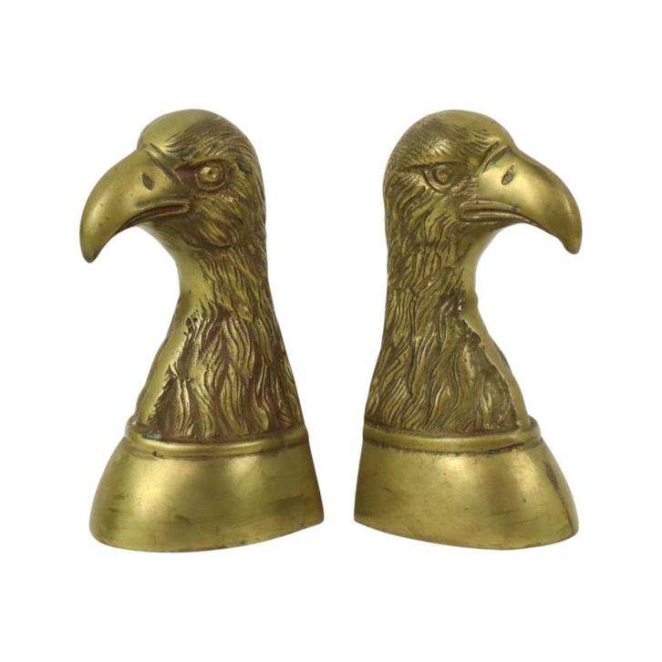 Koppel Vintage Messing Roofvogel Arend Boekensteunen, Antiek en Kunst, Curiosa en Brocante, Ophalen of Verzenden