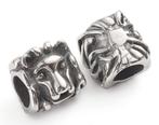 RVS bedel Leeuw voor groot-gat-bedelarmbanden, 1 bedel, Verzenden, Nieuw, Overige merken