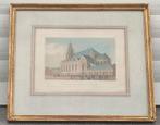 lithographie eglise de la chapelle a bruxelles, Antiquités & Art, Art | Lithographies & Sérigraphies, Enlèvement ou Envoi