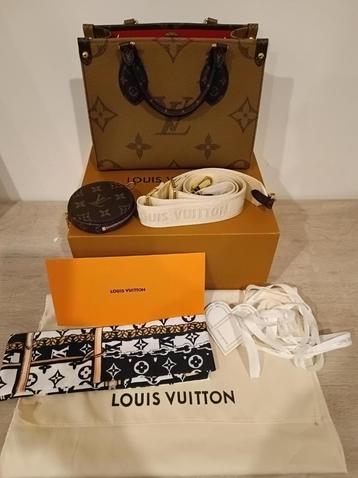 Louis Vuitton On The Go Pm Tote Bag., Handtassen en Accessoires, Tassen | Damestassen, Ophalen of Verzenden, Nieuw, Beige, Handtas