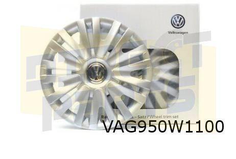 Volkswagen Wieldeksel set 15 inch (4x) (YTI zilver) Originee, Auto diversen, Wieldoppen, Nieuw, Verzenden