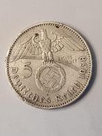 Zilverstuk 5 reichsmark 1938 A van Duitsland geen prive bod, Zilver, Duitsland, Ophalen, Losse munt