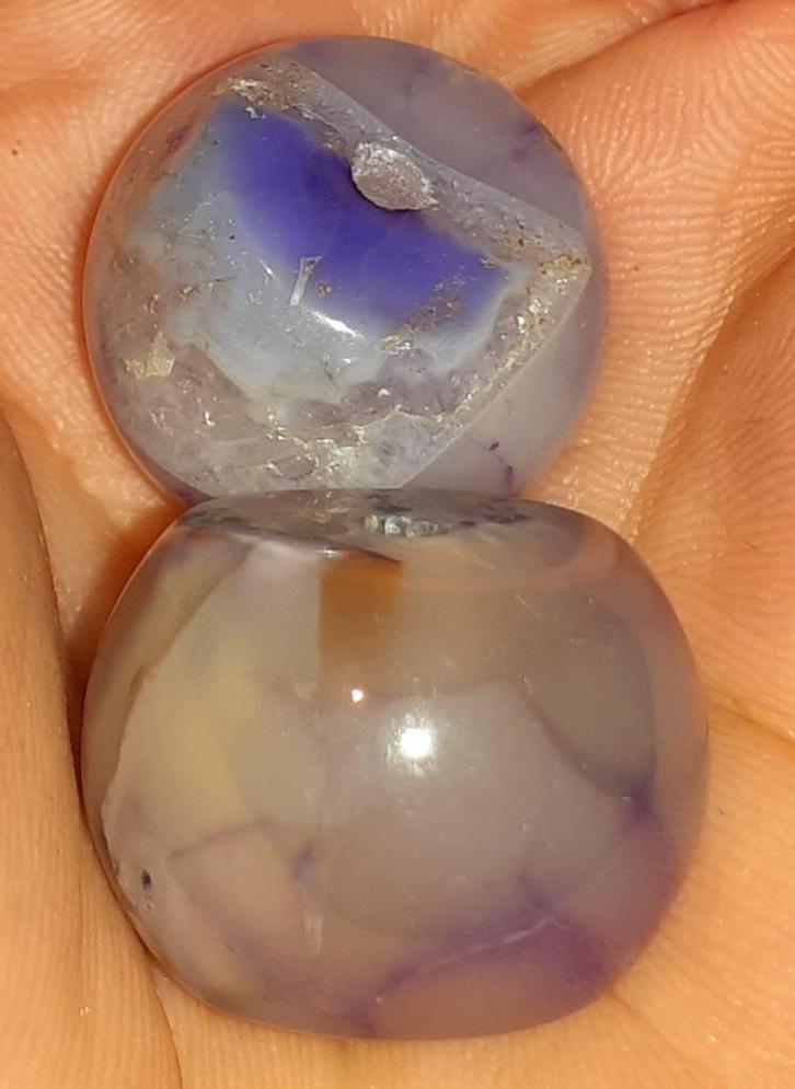 lot kralen 2 grote paarse agaat, Hobby en Vrije tijd, Kralen en Sieraden maken, Nieuw, Kraal, Verzenden