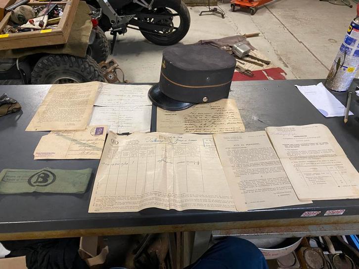 Kepi brasard et document SNCB sous le 3eme Reich, Verzamelen, Militaria | Tweede Wereldoorlog, Ophalen of Verzenden