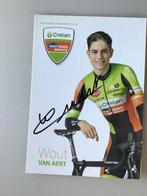 Wielerkaart team crelan wout van aert signe, Sport en Fitness, Verzenden