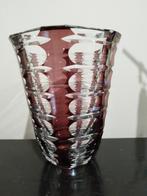 Val St Lambert vase de couleur  prune, Antiek en Kunst, Antiek | Vazen, Ophalen of Verzenden