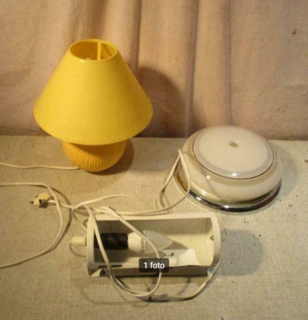 Mooie Tafellamp + vintage plafondlamp + metalen bureaulamp, Ophalen of Verzenden, Huis en Inrichting