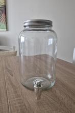 glazen drankdispenser met kraan, Huis en Inrichting, Ophalen of Verzenden, Zo goed als nieuw, Glas