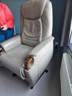 Electrische relaxzetel leder bruin, Huis en Inrichting, Zetels | Zetels en Chaises Longues, Ophalen, Zo goed als nieuw
