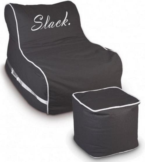 nieuwe zitzak Slack outdoor zitzak lounger met hocker, Maison & Meubles, Sièges-poires, Neuf, Pouf, Brun, Enlèvement