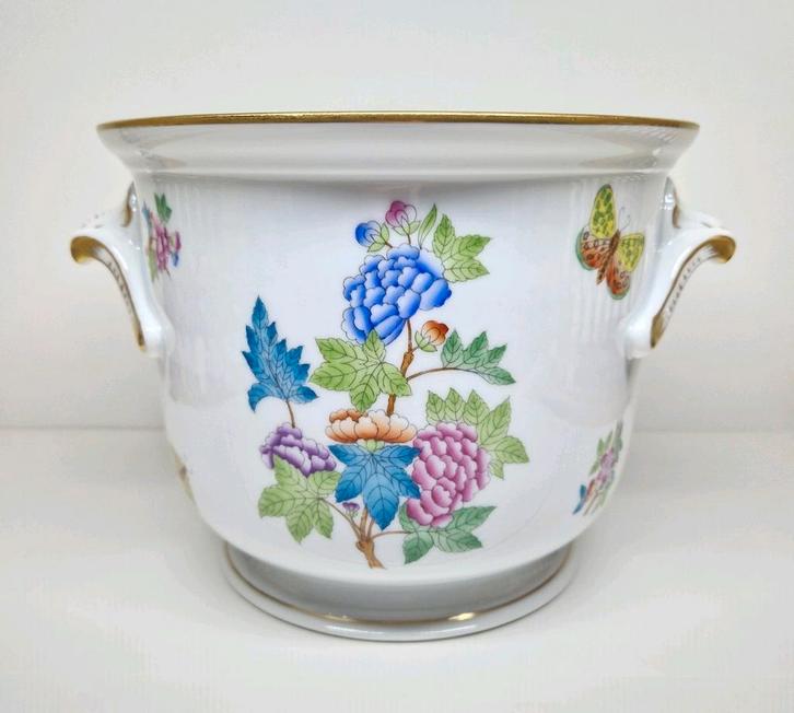 Herend Hongarije Queen Victoria VBO decor cachepot, no3., Antiek en Kunst, Antiek | Porselein, Ophalen of Verzenden