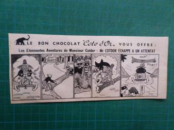 Côte d'Or chocolat - 4 strips publicitaires Mr Cotdor - 1949 disponible aux enchères