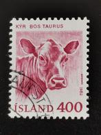 Ijsland 1982 - geodomesticeerde dieren - koe, rund, IJsland, Ophalen of Verzenden, Gestempeld