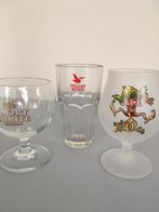 Lot 3 bierglazen MORT SUBITE, PELICANS ROUGE, TROLL., Verzamelen, Ophalen