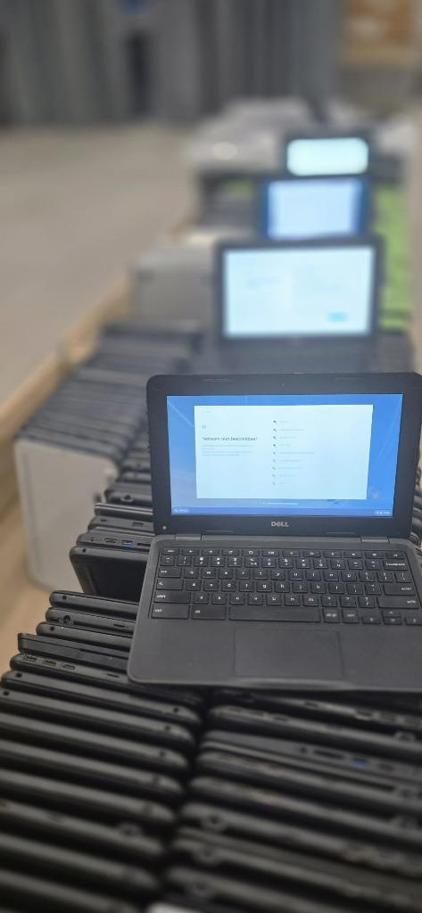 Wholesale – 270 Chromebooks – HP, Dell, Acer – 12.5" Display, Computers en Software, Accu's en Batterijen, Gebruikt, Ophalen of Verzenden