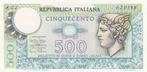 setje 2x 500 Lire 1974.  Italie, Postzegels en Munten, Bankbiljetten | Europa | Niet-Eurobiljetten, Ophalen of Verzenden, Italië