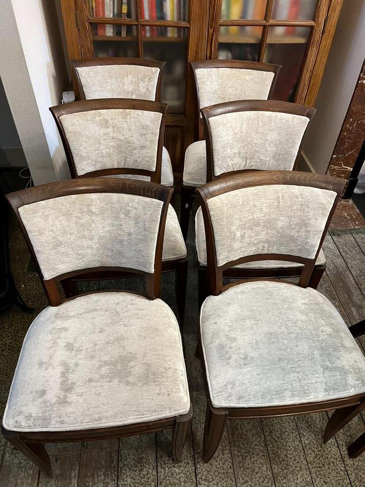 6 x Chaises à restaurer, style Art Déco, Antiek en Kunst, Antiek | Meubels | Stoelen en Sofa's, Ophalen of Verzenden