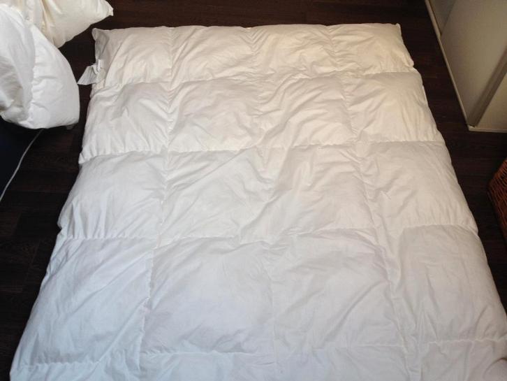 1 persoons dekbed (140x200cm) eendendons/veren, Huis en Inrichting, Slaapkamer | Beddengoed, Zo goed als nieuw, Deken of Dekbed