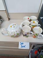 Koffie-/theeset (Kan met 6 bijhorende tassen), Ophalen of Verzenden, Zo goed als nieuw, Porselein, Compleet servies