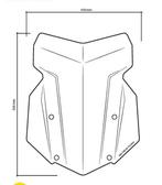 Windscherm VERHOOGD transparant krasvrij 520x410 BMW GS1250, Particulier