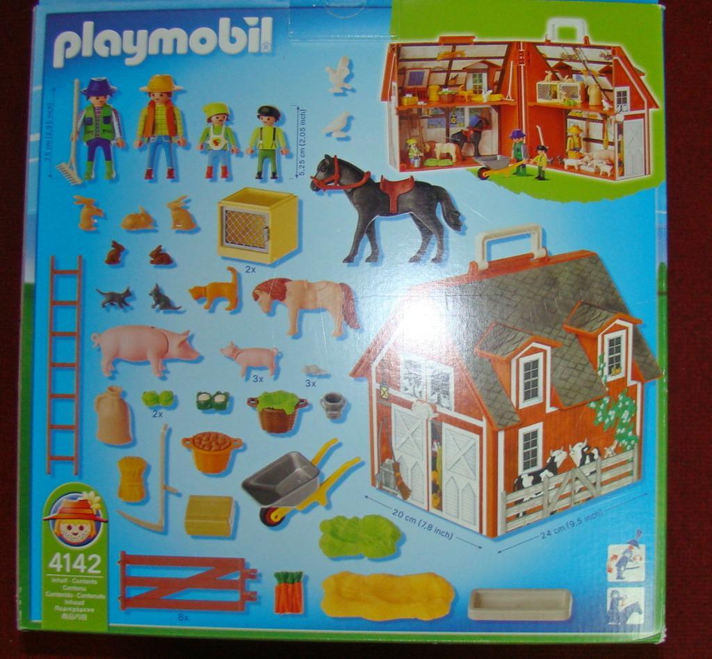 4142 ferme transportable playmobil country 