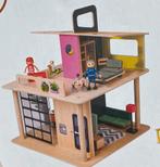 Houten poppenhuis met veel accessoires, Ophalen, Gebruikt