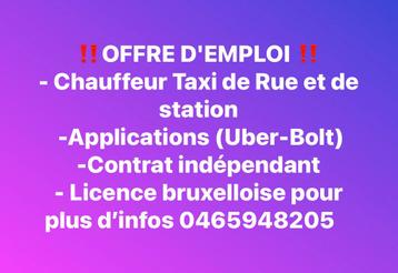 ‼️OFFRE D'EMPLOI ‼️ - Chauffeur Taxi (Uber-Bolt…)