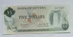 Guyana 5 Dollars 1989, Postzegels en Munten, Bankbiljetten | Amerika, Ophalen of Verzenden