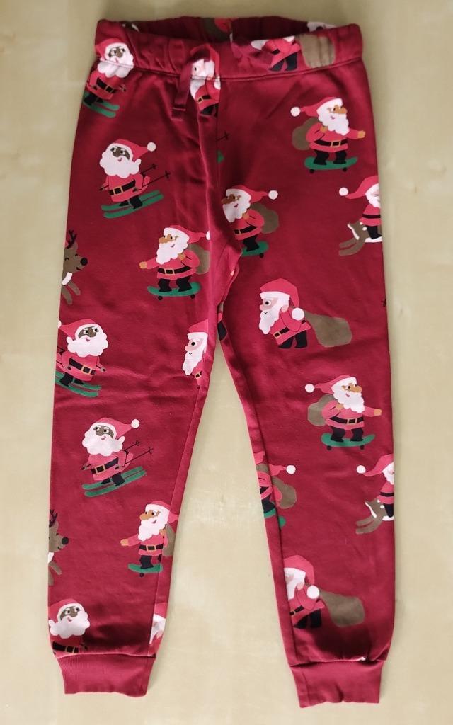 Joggingbroek Kerst, maat 7-8 jaar, Kinderen en Baby's, Kinderkleding | Maat 122, Zo goed als nieuw, Jongen of Meisje, Broek, Ophalen of Verzenden