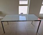 Eettafel, verchroomd/hoogglans with, 180x85 cm, Huis en Inrichting, Ophalen, Gebruikt, 50 tot 100 cm, Vijf personen of meer