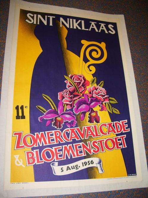 affiche Sint Niklaas, J. Debeule, van 1956, Antiek en Kunst, Kunst | Overige Kunst, Verzenden