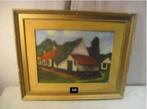 Mooi Oud Geschilderd Werk 'Oude Hoeve' - G Impe - 1963, Antiek en Kunst, Kunst | Schilderijen | Klassiek, Ophalen of Verzenden