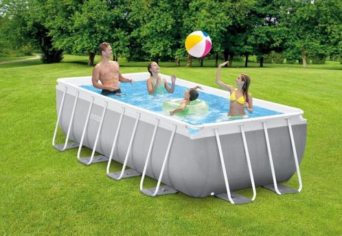 Intex Prism Frame - 400 x 200 x 100 CM, Tuin en Terras, Zwembaden, Gebruikt, Opzetzwembad, 80 tot 120 cm, 400 cm of meer, 200 tot 300 cm