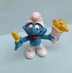 De smurfen : smurf met frieten 20131, Ophalen of Verzenden, Zo goed als nieuw, Poppetje, Figuurtje of Knuffel