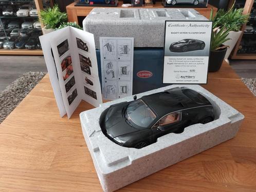 Autoart 70937 1/18 Bugatti veyron Super sport CARBON BLACK, Hobby en Vrije tijd, Modelauto's | 1:18, Zo goed als nieuw, Autoart