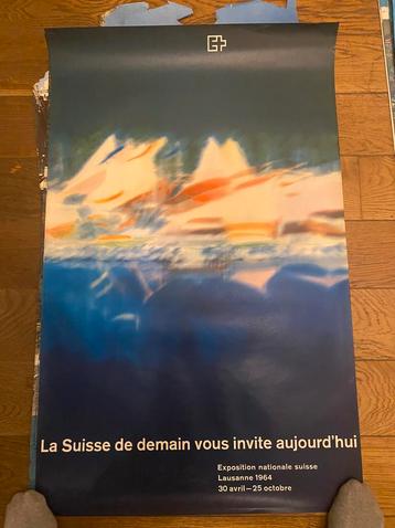 Ancienne Affiche de l’exposition de Lausanne 1964, Collections, Enlèvement ou Envoi, Comme neuf