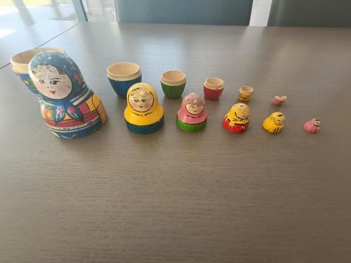 Retro 6-delige set baboesjka-poppetjes, Verzamelen, Poppetjes en Figuurtjes, Gebruikt, Ophalen of Verzenden