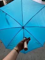 Blauwe paraplu’s met houten handvaten, Ophalen of Verzenden, Nieuw, Blauw