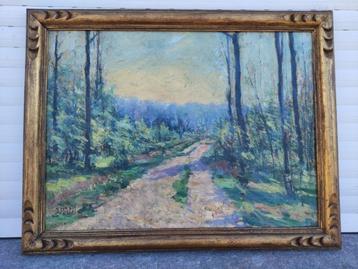 huile sur toile signe jules postel beschikbaar voor biedingen