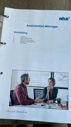 Nha cursus assistent manager, Ophalen, Zo goed als nieuw