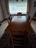 Massief eiken tafel + 6 stoelen, Huis en Inrichting, Ophalen, Gebruikt