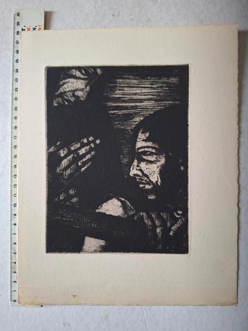 Ets Rodolphe Strebelle "La galere" uit 1935 beschikbaar voor biedingen