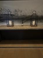 2 Decoratieve lantaarns  met kaars., Huis en Inrichting, Woonaccessoires | Overige, Gebruikt, Ophalen